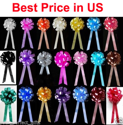 40 pcs 8″ Pew Bows Christmas Gift Wrap Holiday Party WEDDING PULL PEW BOWS CHAIR
