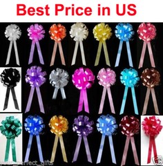 40 pcs 8″ Pew Bows Christmas Gift Wrap Holiday Party WEDDING PULL PEW BOWS CHAIR