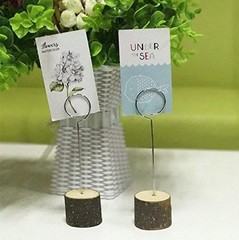 Rustic Real Wood Base Wedding Table Name Number Holder Party Decoration Card 10