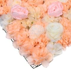 6pcs Artificial Flower Wall Panels Wedding DIY Silk Petals Floral Backdrop Decor