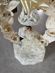 Vintage Wedding Cake Topper Anniversary Celebration