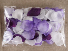 1000Pc Mixed Color Rose Petals Purple,Lavender,White Wedding Table Flower Decora