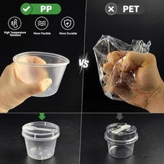 8oz Plastic Dessert Cups with Lids and Spoons, Clear Yogurt 8oz 25 Pack