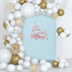1.5 × 2m Elegant Wedding Stand in White and Blue for Stunning Backdrops
