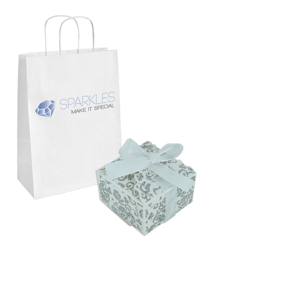 10 White Small Ribbon Wedding Favor Gift Boxes Party Event Candy Box Free Ship