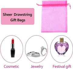 100 Count Organza Gift Bags for Weddings, Birthdays & Celebrations
