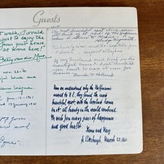 Samuel Ward Genuine Leather 1958 to 1984 Guest Book Weaverville, North Carolina