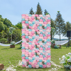 12PC 60x40cm Flower Wall Panel Artificial Flower Wall Backdrop Wedding Celebraty