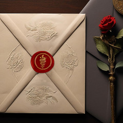 Snake Star Wax Seal Stamp Wedding Invitations Embossed Stamp Sealing Removable 1