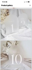 Arch Table Numbers for Wedding Reception, 10 Table Number 1-10, 5″x7″ Frosted