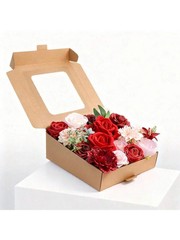 Red Artificial Flowers Peony Rose Fake Flowers Wedding Bouquets