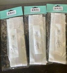 Pew Bows With Tulle White 77″ Lot 3 New 2 PC In Packs Wedding Party Decor