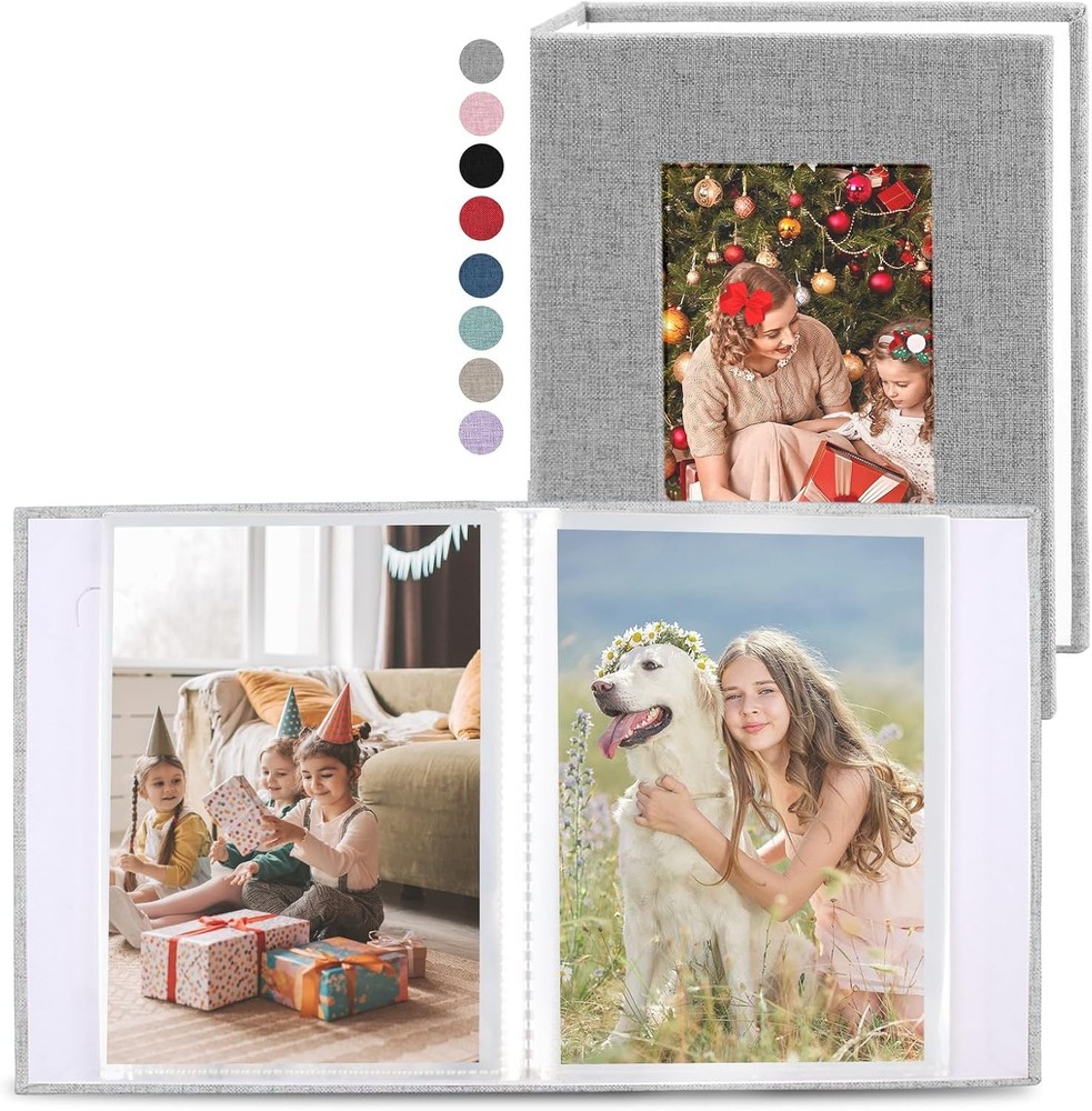 vivinin 2 Pack Photo Album 4×6, Linen Cover Photo Book, Small Photo Album Book f
