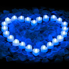 Blue Rose Petals for Romantic Night for Him Set, 2000 Pieces Artificial Rose Pet