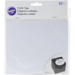 Printable White Circle Favor Tags – 80ct.