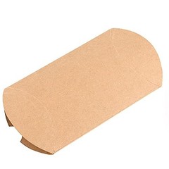 150 Pack Large Kraft Pillow Boxes 5×3.5″ with Jute Twine – Party Favor, Wedding,