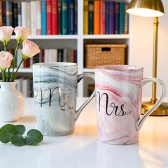 Mr and Mrs Coffee Mugs Set – Wedding Gifts For Bride and Groom – Gifts for