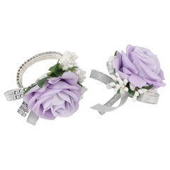 Charming Floral Wristlets for Brides Grooms and Bridesmaids at Weddings