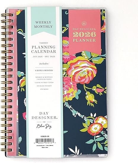 Day Designer 2026 Weekly and Monthly Planner 5″ x 8″ Peyton Navy- 2026
