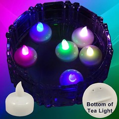 18 Multicolor Led Floating Floral Tea Light Candle for Wedding Centerpiece Decor