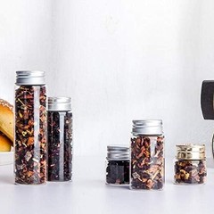 12PCS 30ML 1OZ Transparent Empty Glass Wish Bottles with Threaded