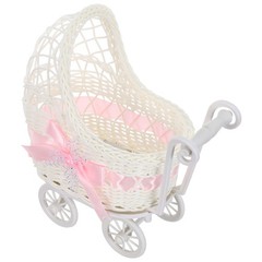 Handle Attachment Flower Basket Ornament Push Candy Baby Shower Favors Rattan