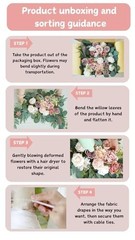 Artificial Wedding Arch Flower Kit with Chiffon Drapes Dusty Rose Champagne