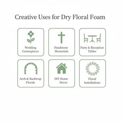 Dry Floral Foam Block Green Foam for Artificial Flowers Wedding Event Centerpiec