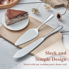 Cake Cutting Set for Wedding, Cake Knife and Server Set Classic Design Christmas