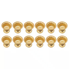 5.9 In. Tall Metal Flower Holder Wedding Decoration Table Mini Trumpet in Gold D