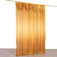 10×10 feet Double Drape Satin Curtain Wedding Backdrop Panel Party Decorations