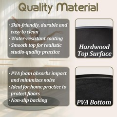 Portable Dance Floor Round, Ballet Wood Floor, Dance Turning Board, Smooth Ba…
