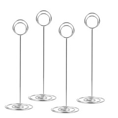 10 Pack 8.75 inch Tall Table Number Holders Place Inch-10pack, Silver