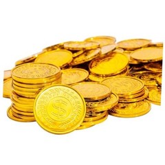 100 Pcs Plastic Gold Coins Bulk – Pirate Gold Coins for Treasure Hunt – 1