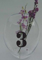 Wedding Table Numbers 1-10, 15, 20, or 25 Centerpiece Vinyl Sticker Decals (a)