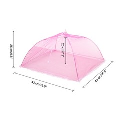 3 Pcs Large and Tall Food Covers 17″ Mesh Food Covers for Outdoors, Rose