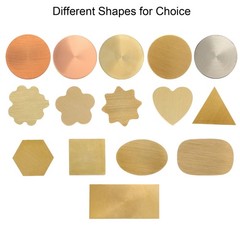 15mm Round Blank Wax Seal Stamp, Removable Brass Head without Carving
