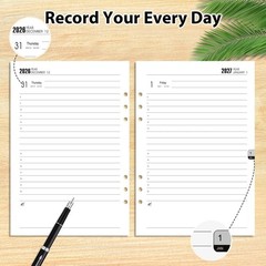2026–2027 Weekly Planner Refills for A5 6-Ring Binder, Monthly Planner Jul