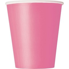 Premium Hot Pink Paper Cups – 9 oz (Pack of 14) – Elegant & Eco-Friendly Party D