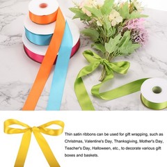 100 Yard/300ft Satin Ribbon Thick Double Sided Grosgrain Ribbon Olive Yellow
