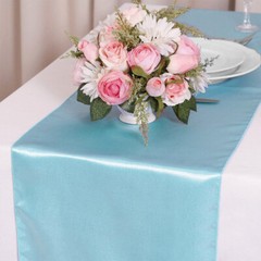 Satin Table Runner Wedding Party Banquet Venue Décor 12″ x 108″ Satin Tablecloth