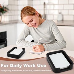 4×6 Memo Paper Holder Organizer for Desk Black 7.1″ x 5.5″ x 1.4″,