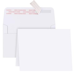 ACSTEP 50Pack Blank Cards and A4(4-1/4 X 6-1/4) 50 PCS With Cards, White