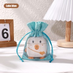 10PCS Drawstring Pouch Bags Imitated Burlap Hessian Wedding Favor Gift Cand Bag