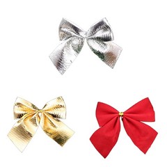 12 Pcs Golden/Red/Solver Decorative Bows Wedding Party Birthday Market Decor