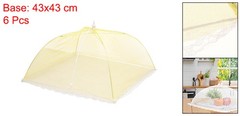 6 Pcs Large and Tall Food Covers 17″ Mesh Food Covers for Outdoors, Yellow