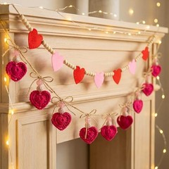 13 Pcs Valentine’s Day Decorations 4.5 ft Valentine’s Day Garland Banner for