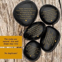 Happy Anniversary Decorative Stones Rock – Heartwarming You are My Rock