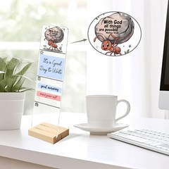 Sticky Notes Monitor Memo Board Acrylic Holder with 12.2 x 3.1 inches, God