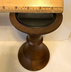 Target Pillar Candle Holder Handmade Mango Wood Traditional From India 8″H